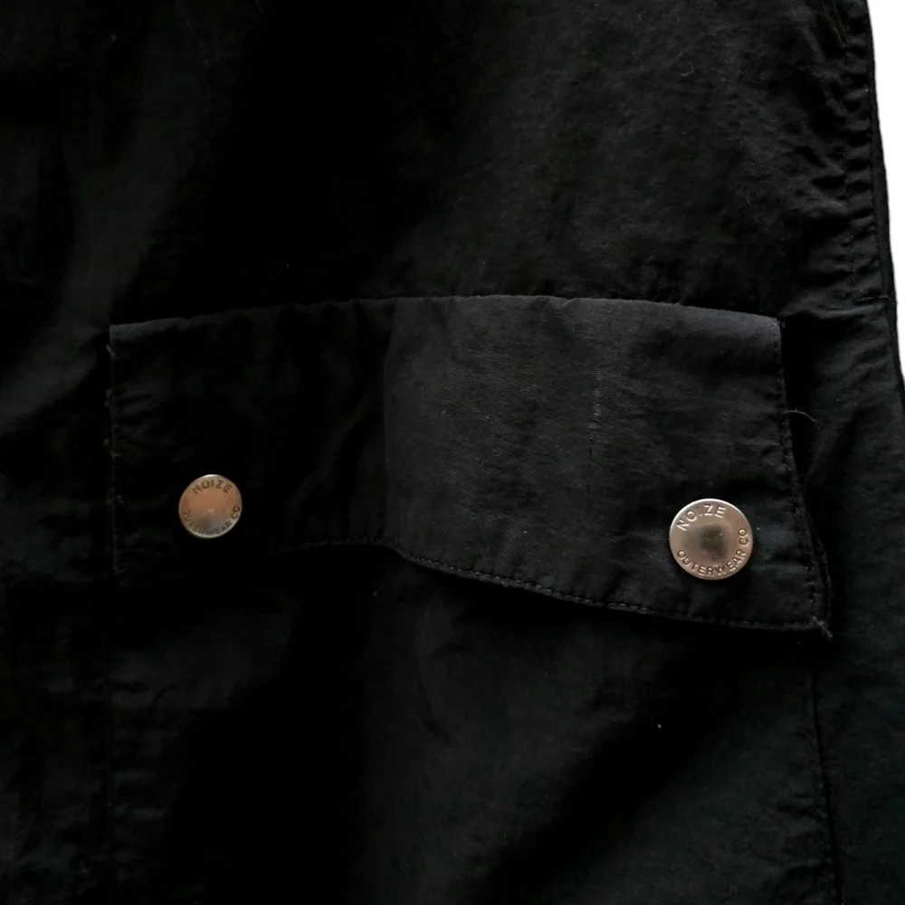 Noize Julian Minimalist Black Water-repellant Windbreaker Spring Jacket men XXL - Picture 7 of 16